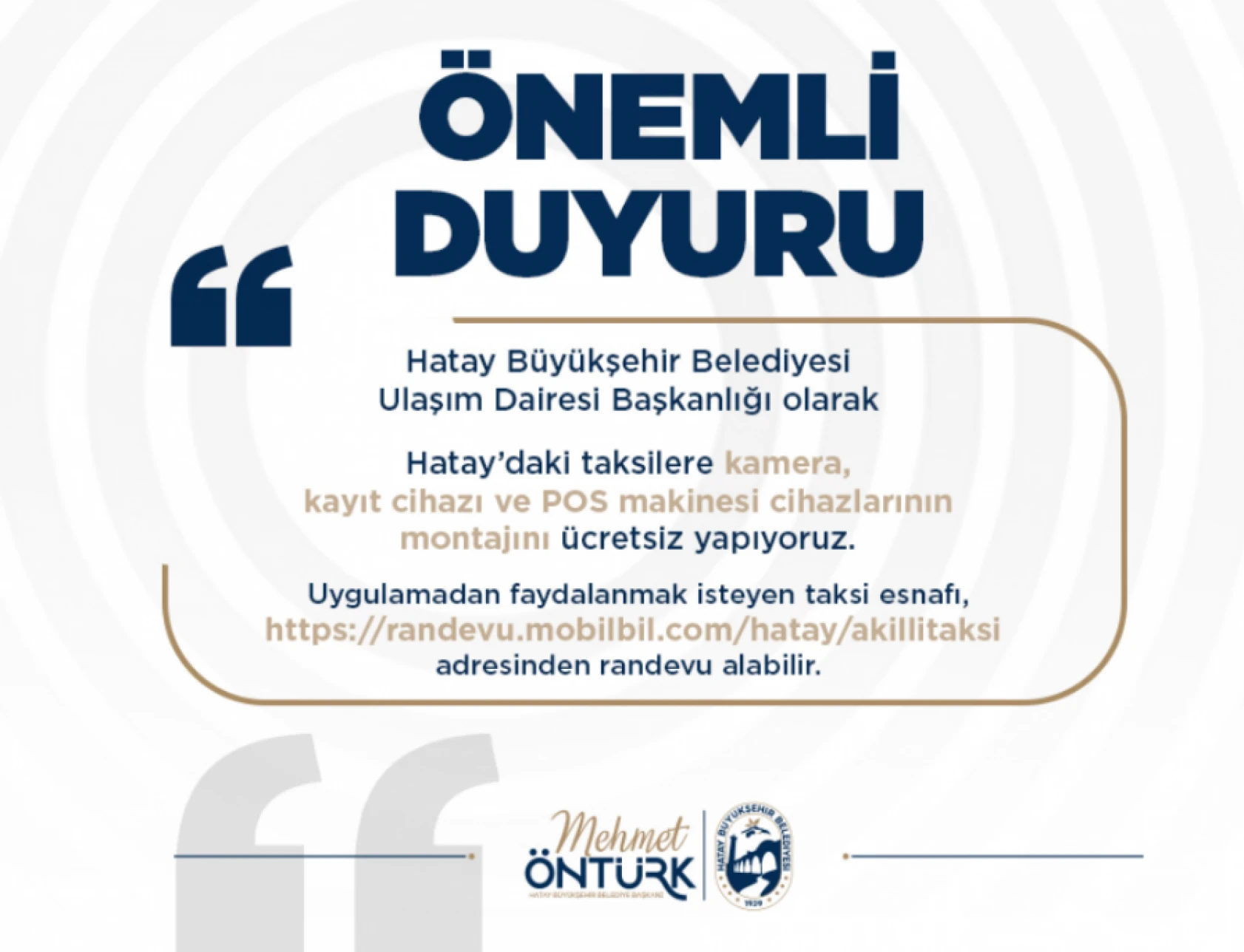 Hatay'da ulaşım güvenliği öncelik kazandı: O işlemi ücretsiz veriyor!