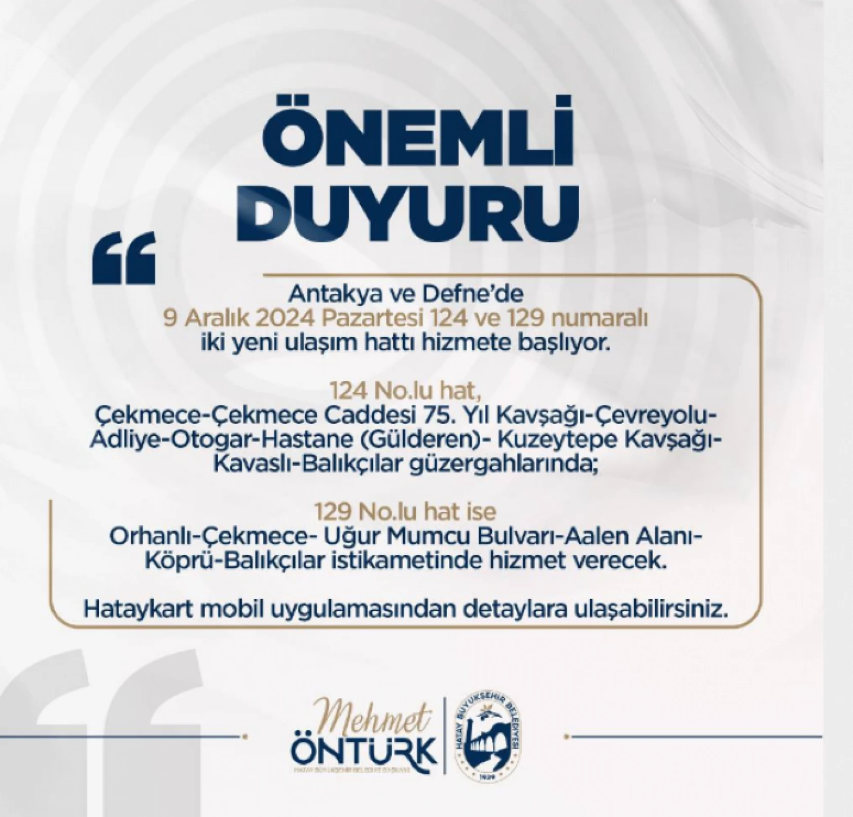 Hatay'da 2 yeni otobüs hatları sefere çıkacak: O güzergahlara uğrayacaklar!