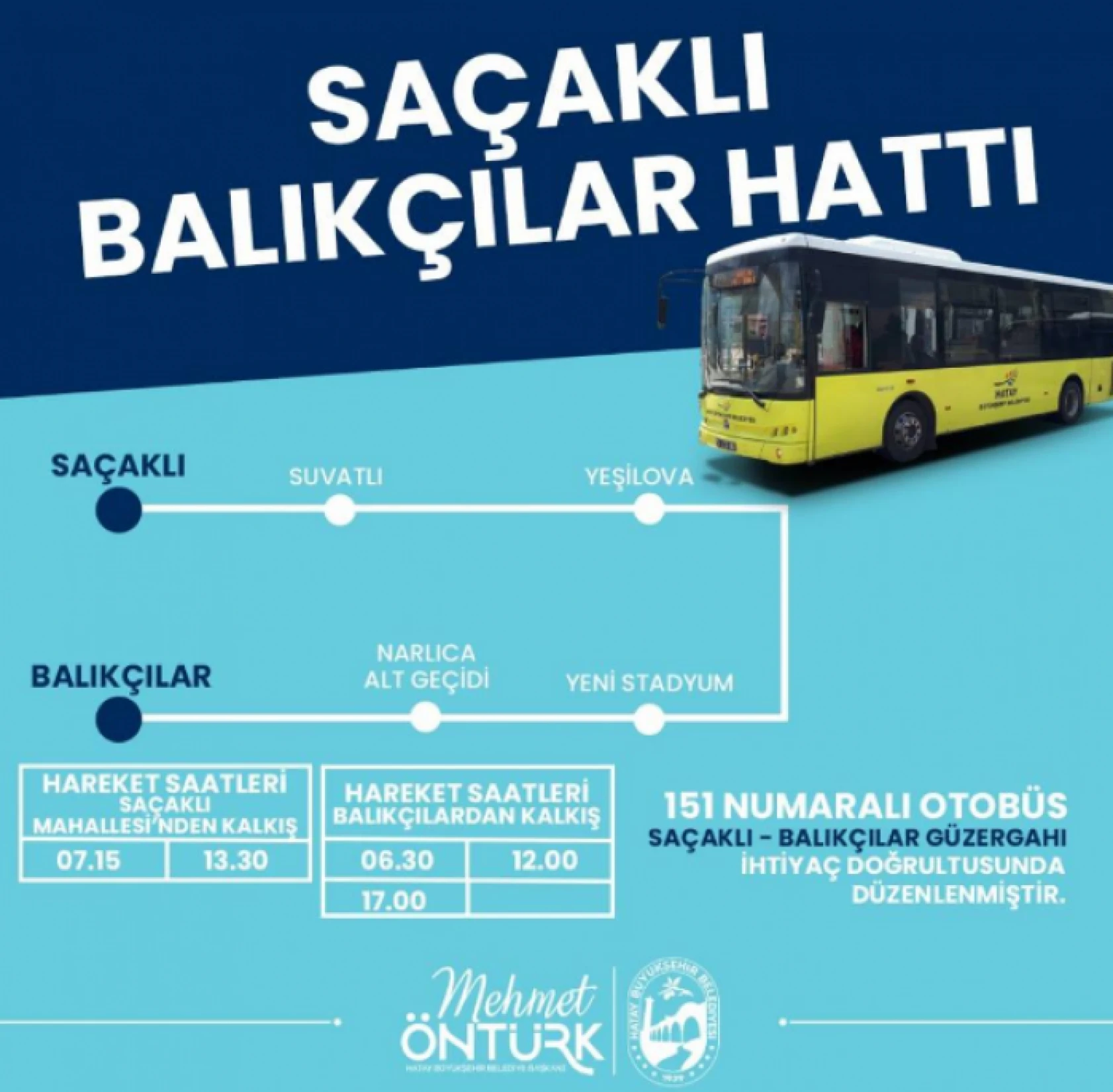 Hatay'da 151 numaralı otobüs hattı tekrardan hizmet verecek: Depremden bu yana birçok durağa uğramıyordu!