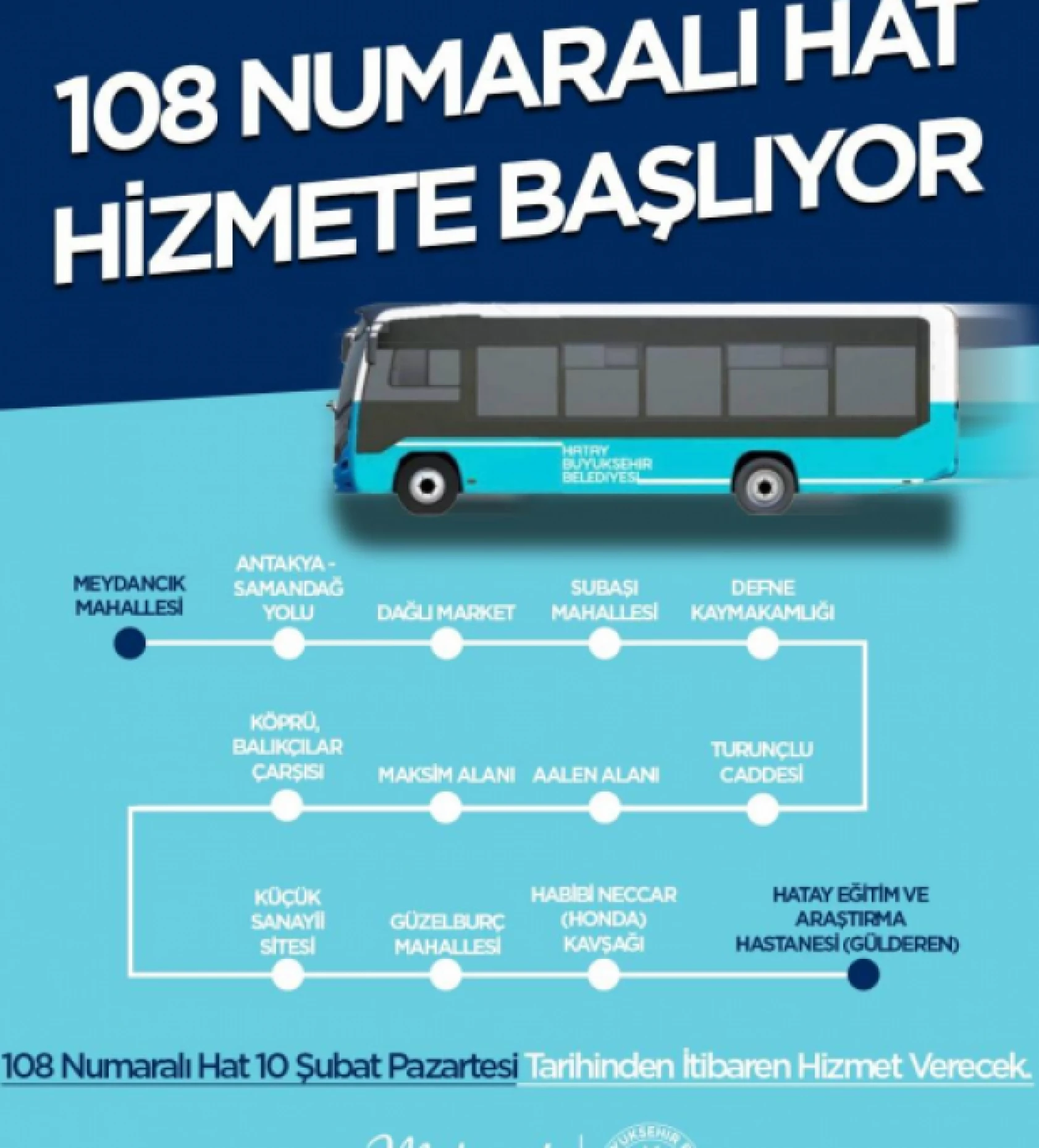 Hatay'da yeni açılan otobüs hattı 2 ilçeyi birbirine bağlayacak: Birçok mahalleye uğrayacak!