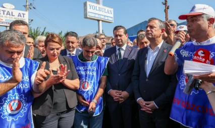 Özgür Özel'den  Hatay'da grev yapan işçilere destek!