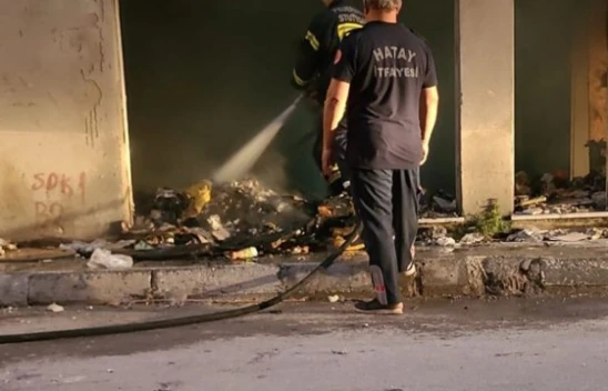 Hatay'da bir binada yangın çıktı