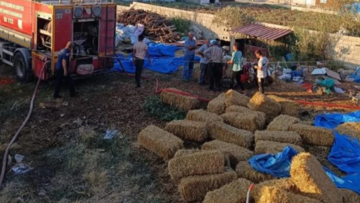 Hatay'da samanlık yangını: Maddi hasar var!