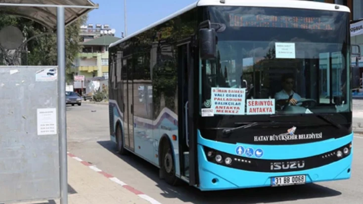 Hatay’da toplu ulaşım ücretsiz olacak!
